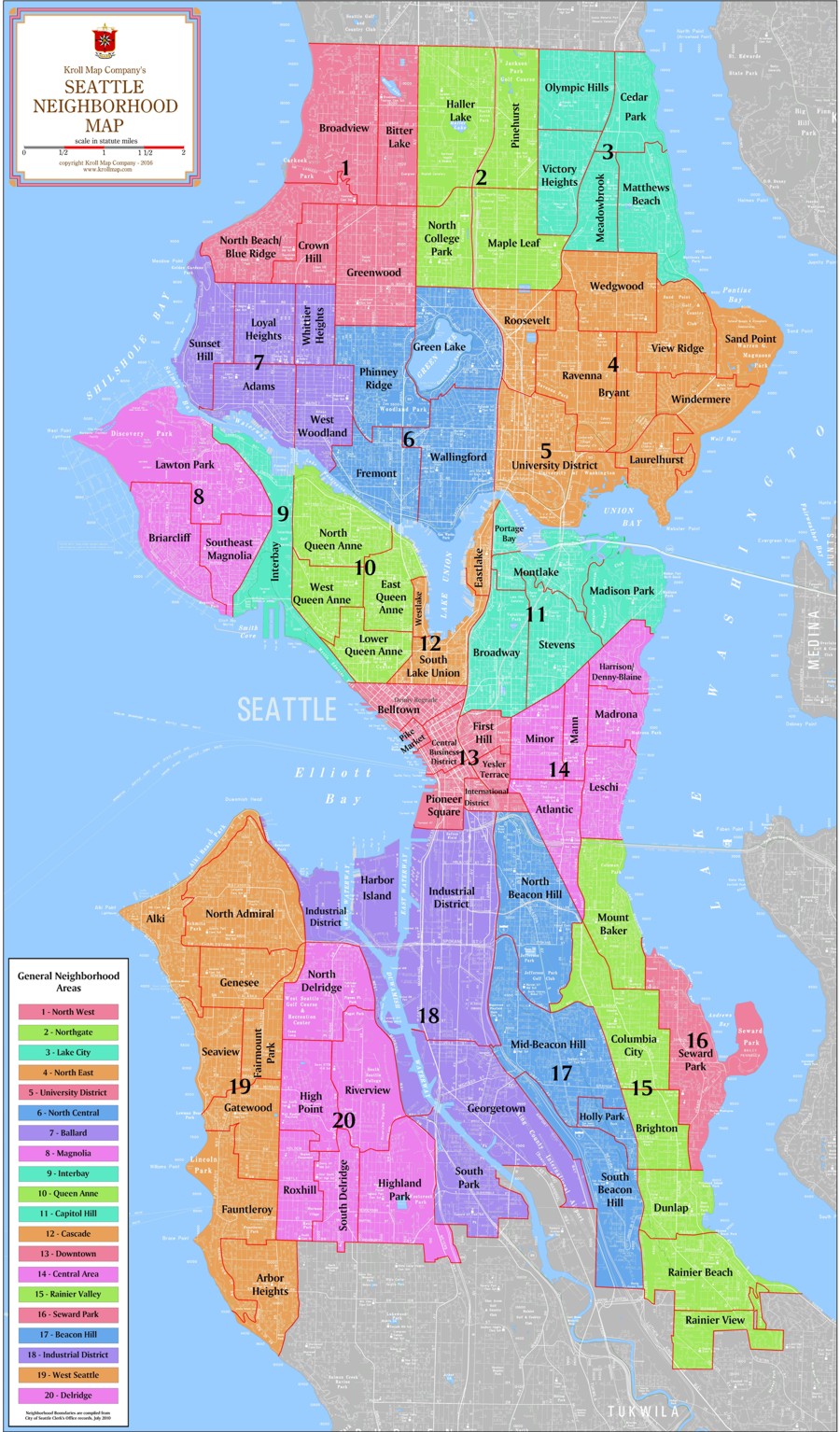 Zip Code Map Seattle Neighborhoods - United States Map